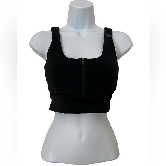 NWT Cotton On Body Ultimate Front Zip Vestlette Black Sports Bra - Picture 3 of 10